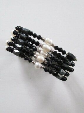 Hematite Onyx Freshwater Pearl Bead Wrap